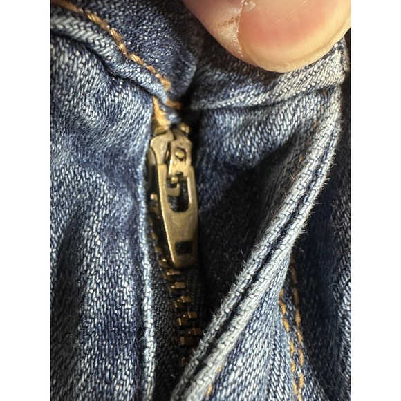 American Eagle Outfitters Skinny Kick Bootcut Jeans Womens 6 Blue Distressed - Picture 10 of 16